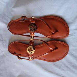 Tory Burch Patent Leather Strappy T-strap Sandals